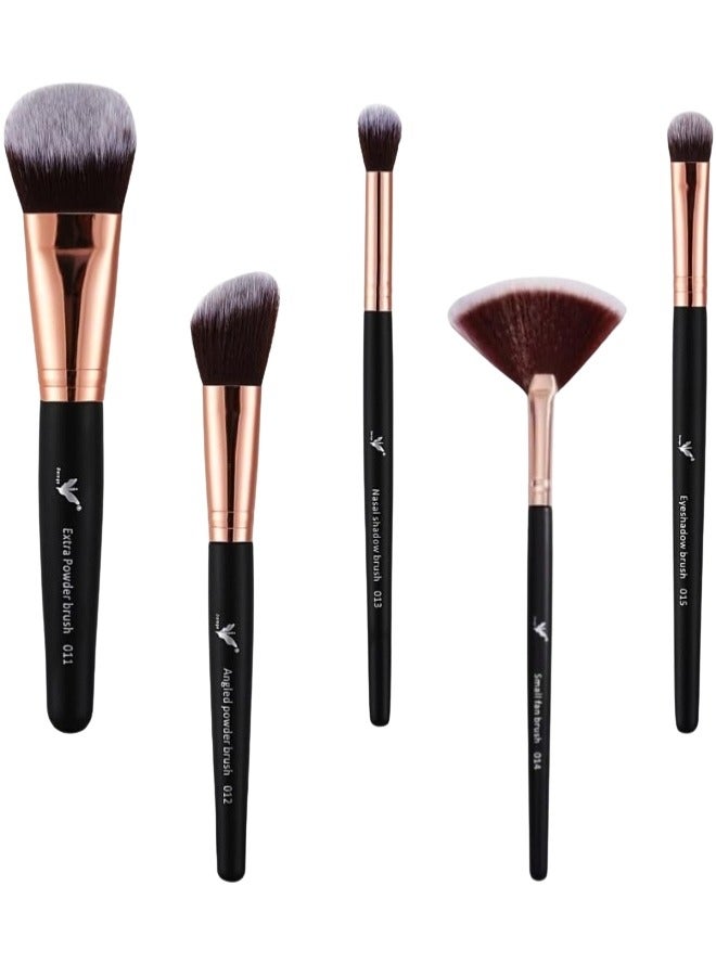 daroge 29-Piece Makeup Brush Set Black/Rose Gold - Image 5