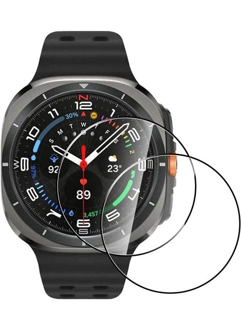 2 Pack Screen Protector for Samsung Galaxy Watch 7 Ultra 47mm Tempered Glass Film，9H Hardness,Ultra Resistant,Anti-Fingerprints,No Bubbles,HD-Clear,Easy Install