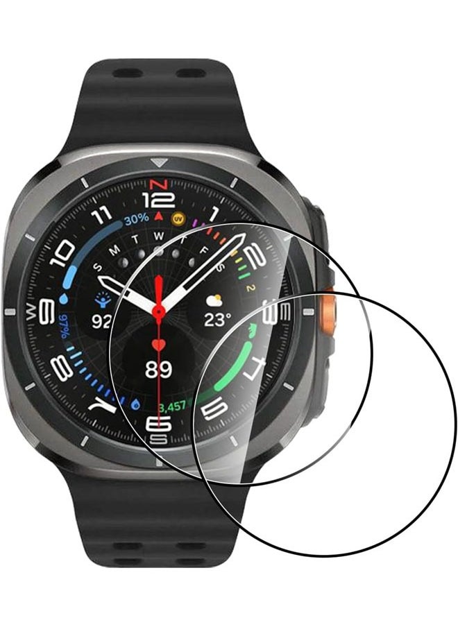 SJet 2 Pack Screen Protector for Samsung Galaxy Watch 7 Ultra 47mm Tempered Glass Film，9H Hardness,Ultra Resistant,Anti-Fingerprints,No Bubbles,HD-Clear,Easy Install  - Image 1