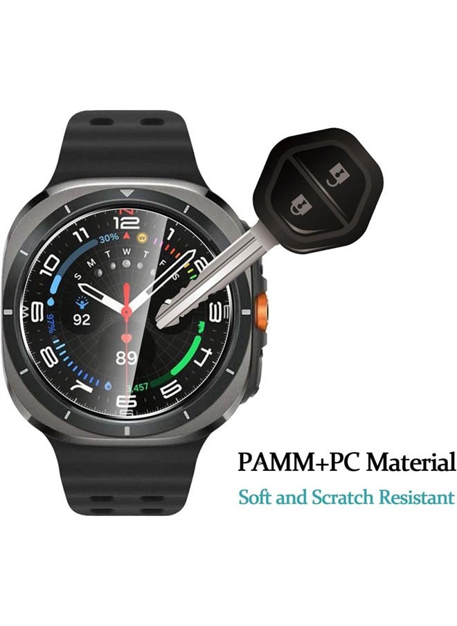 SJet 2 Pack Screen Protector for Samsung Galaxy Watch 7 Ultra 47mm Tempered Glass Film，9H Hardness,Ultra Resistant,Anti-Fingerprints,No Bubbles,HD-Clear,Easy Install  - Image 3