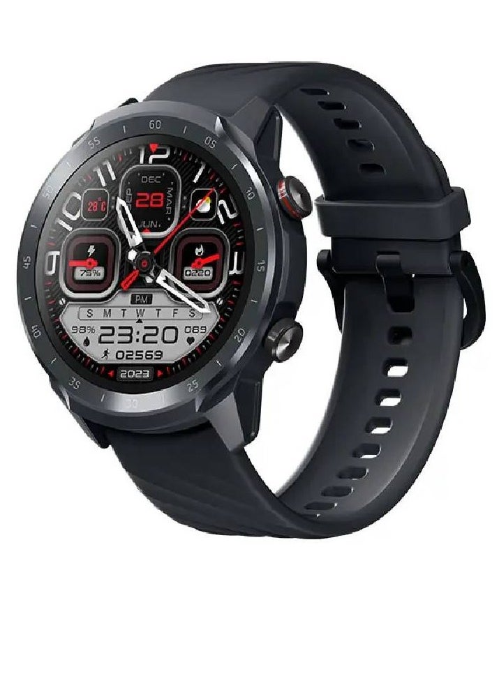 Mibro - A2 Sporty Bluetooth Calling Smart Watch 1.39 Inch HD Screen Round Dual Straps Optical Heart Rate Sensor SpO2 Sensor Accelerometer Bluetooth 5.3 Connectivity 2ATM Waterproof 350mAh Battery Black - Image 1