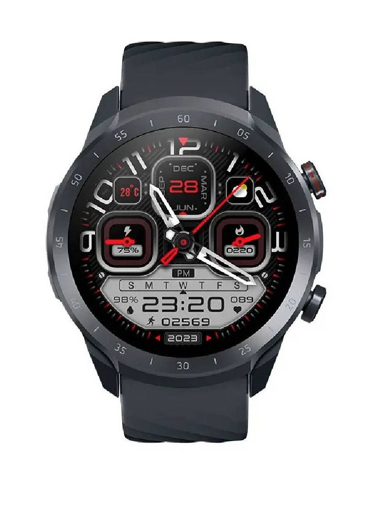 Mibro - A2 Sporty Bluetooth Calling Smart Watch 1.39 Inch HD Screen Round Dual Straps Optical Heart Rate Sensor SpO2 Sensor Accelerometer Bluetooth 5.3 Connectivity 2ATM Waterproof 350mAh Battery Black - Image 1