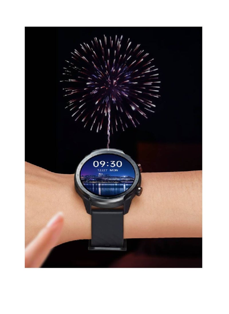 Mibro - A2 Sporty Bluetooth Calling Smart Watch 1.39 Inch HD Screen Round Dual Straps Optical Heart Rate Sensor SpO2 Sensor Accelerometer Bluetooth 5.3 Connectivity 2ATM Waterproof 350mAh Battery Black - Image 1
