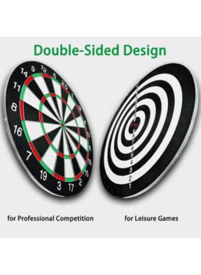 لوحة سهام مزدوجة الجانبين مقاس 15 بوصة مع 6 سهام من الفولاذ والبلاستيك - Image 3