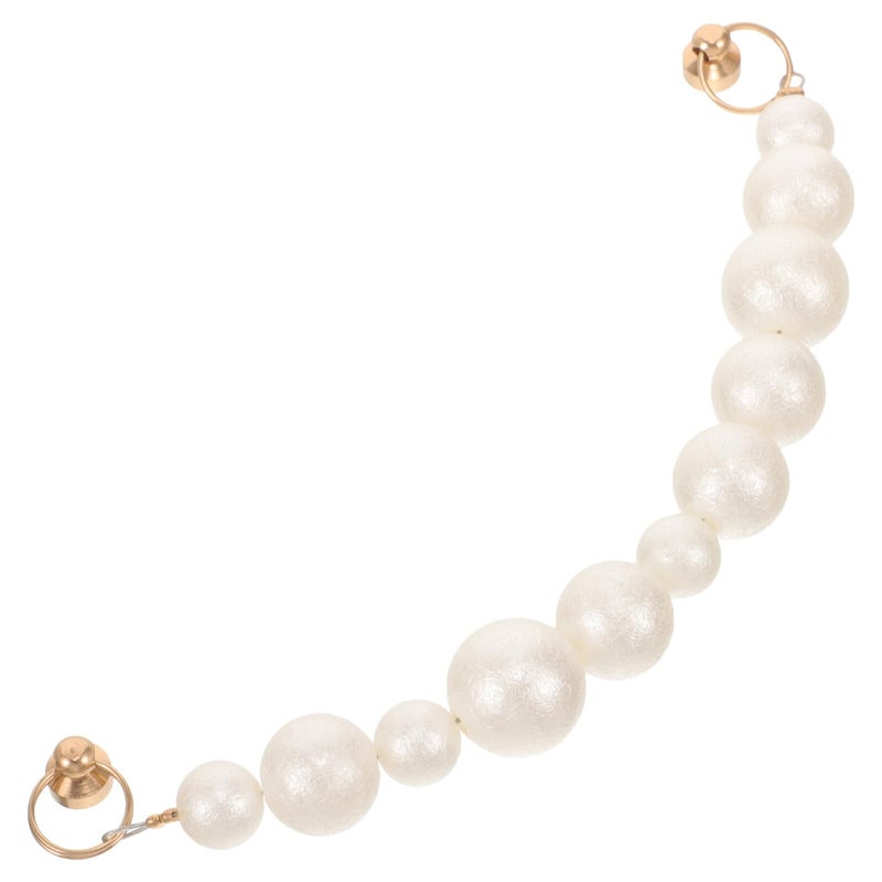 DIY Frosted Pearl Bracelet Bag Chain Strap Handmade Purse Handle Women Decorative Accessory - Image 2