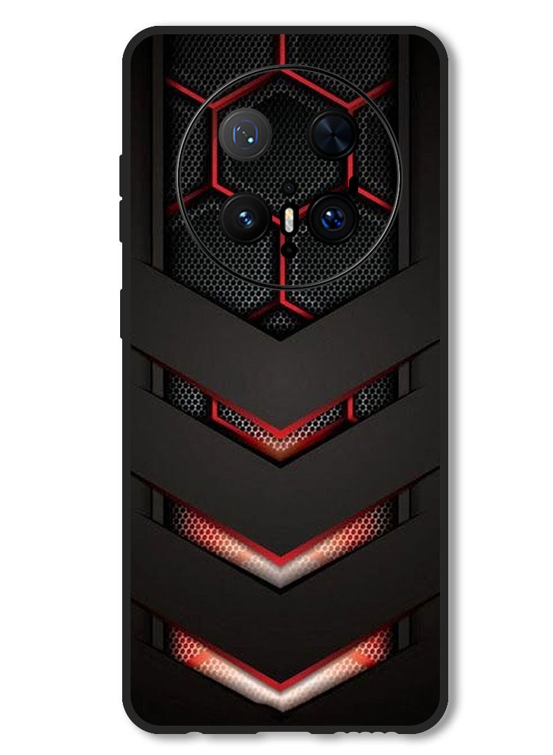 Theodor Case Compatible with Huawei Mate 70 Pro/ 70 Pro + Protection Shockproof Bumper Cover red & black - Image 1