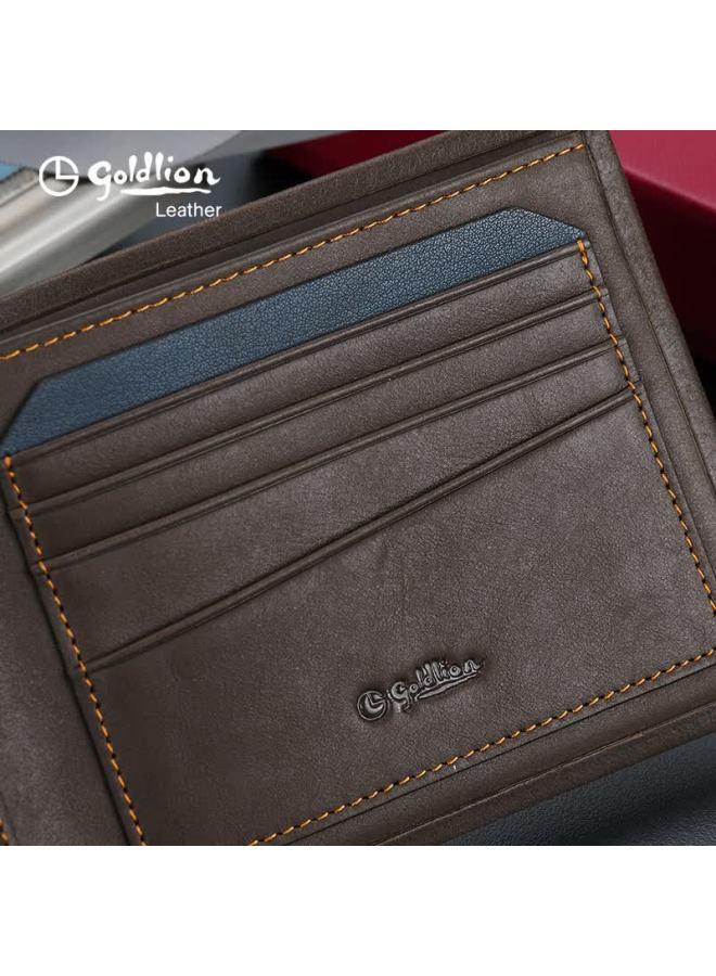 Goldlion Men's Wallet, Short Leather Billfold, Bifold Wallet With Multiple Card Slots, Gift Box, Birthday Present - Image 4