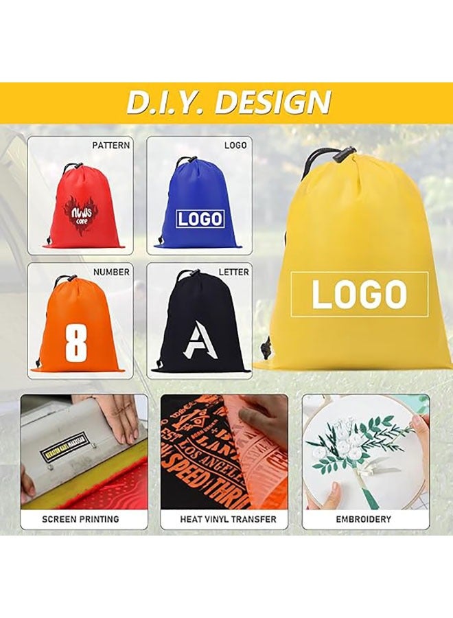 YelaJoy 6 Pack Waterproof Drawstring Bag,Toy Storage Bag,DIY Draw String Backpack,3 Size Sack Nylon Bag Ditty Bag for Gym Traveling, Hiking, Yoga, Shopping,Back to School(15x20cm, 23x30cm,22x45cm,Each Size 2 Pack) - Image 3