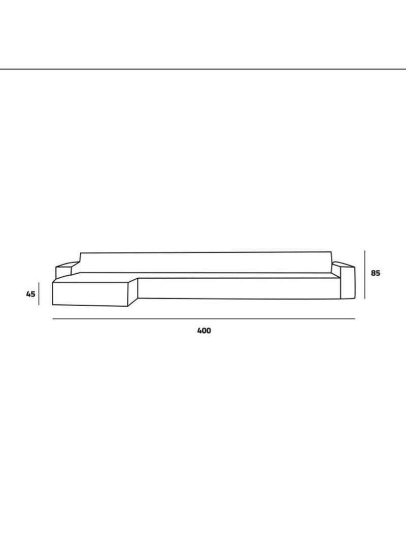 Other Manufacturer 3-piece linen corner sofa, size 400x 180cm, depth 85cm - Image 2