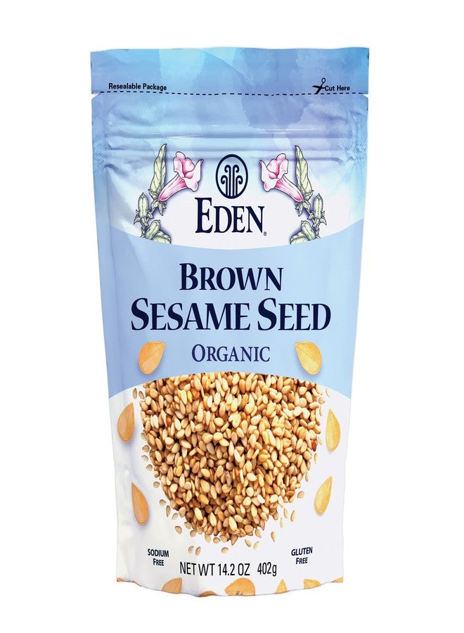 Eden Organic Brown Sesame Seed, Unhulled & Raw, 14.2 oz - Image 1