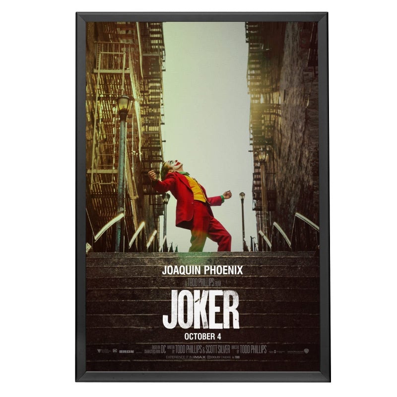 SnapeZo 27x40 Movie Poster Frame Black 125 Inch Aluminum Profile FrontLoading Snap Frame Wall Mounting Professional Series for One Sheet Movie Posters