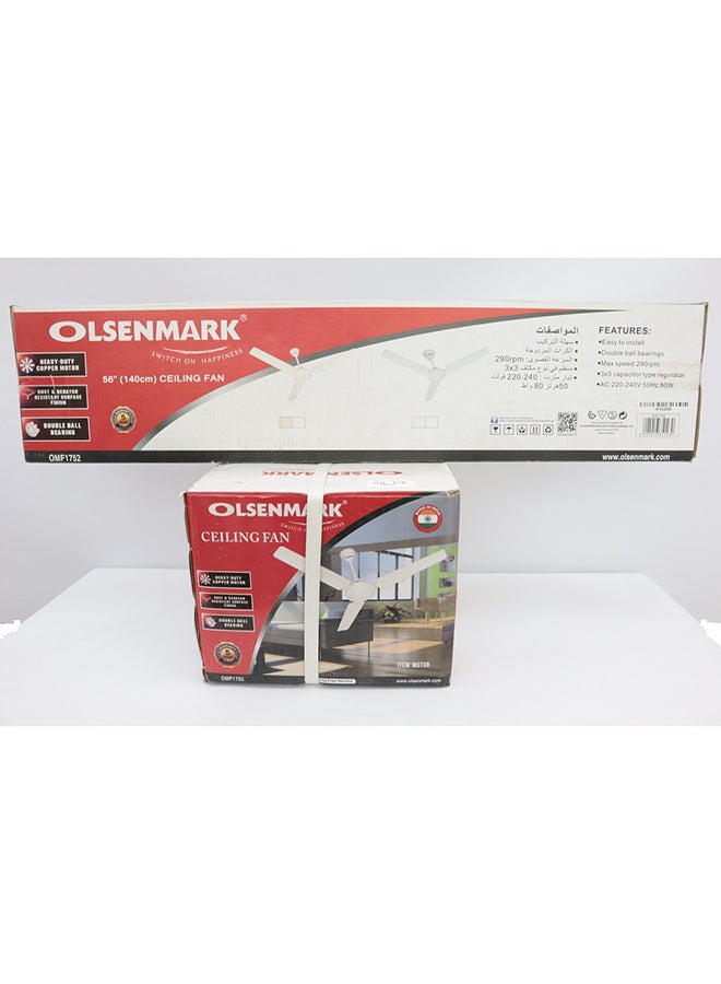 Olsenmark Ceiling Fan 80 W OMF1752 White - Image 4