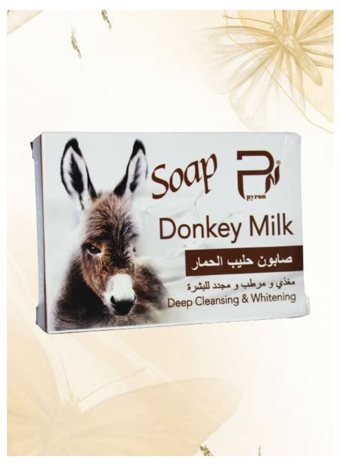 PYRON Donkey milk soap, nourishing, moisturizing and rejuvenating for the skin, 100g - Image 1