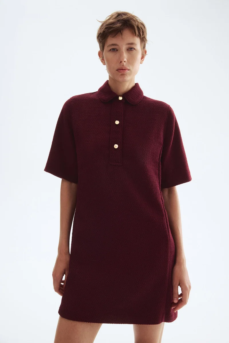 H&M Collared bouclé dress