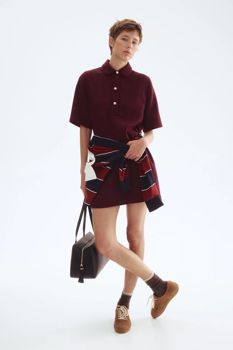 H&M Collared bouclé dress