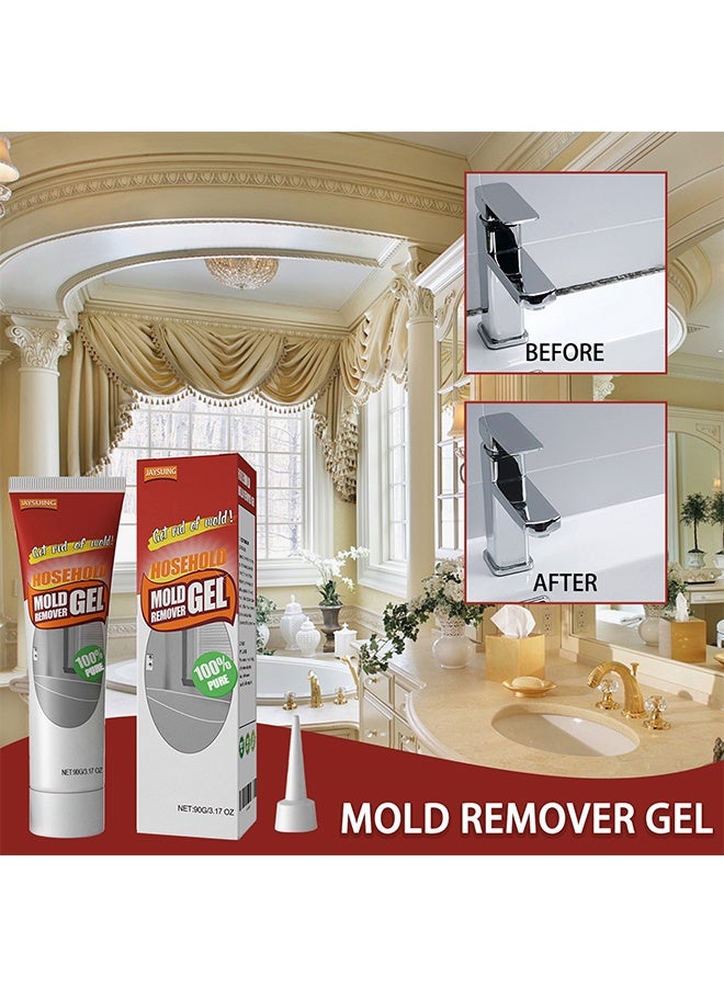 جايسوينغ جل مزيل العفن المنزلي ، جدار الجدار الحمام المطبخ الجدار الأبيض إزالة بقع العفن والعفن ، جل إزالة العفن ، للغسالة ثلاجة دش الحمام - Image 2