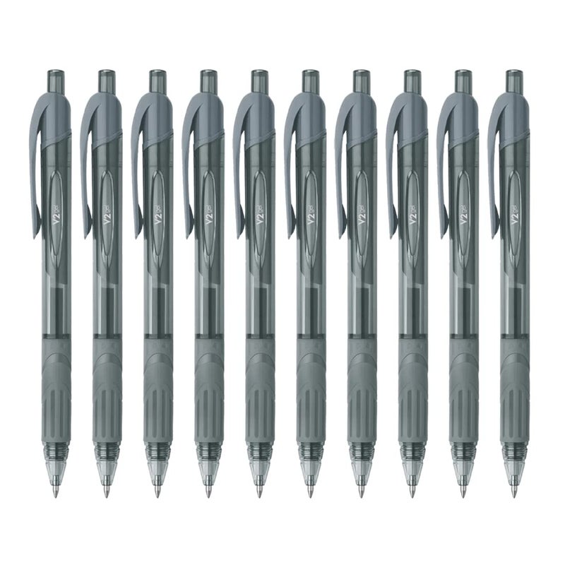 FLAIR V2 Retractable Gel Pen Box Pack | Tip Size 0.7 mm | Water Proof Ink For Smooth Writing | Comfortable Grip With Smudge Free Writing | Black Ink, Box Pack of 10 - Image 5
