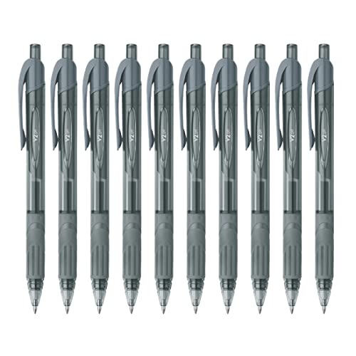 FLAIR V2 Retractable Gel Pen Box Pack | Tip Size 0.7 mm | Water Proof Ink For Smooth Writing | Comfortable Grip With Smudge Free Writing | Black Ink, Box Pack of 10 - Image 1