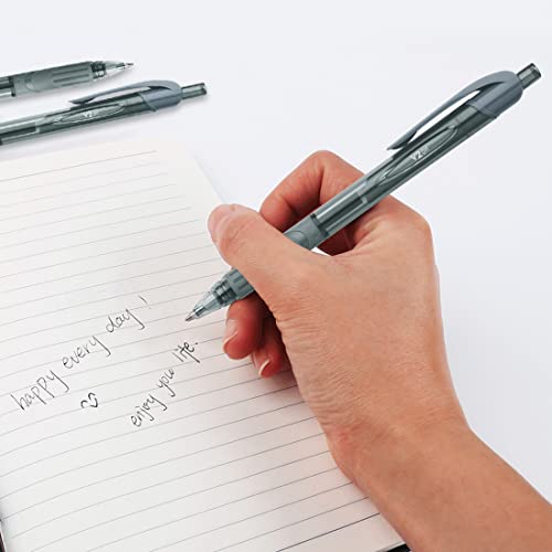 FLAIR V2 Retractable Gel Pen Box Pack | Tip Size 0.7 mm | Water Proof Ink For Smooth Writing | Comfortable Grip With Smudge Free Writing | Black Ink, Box Pack of 10 - Image 4