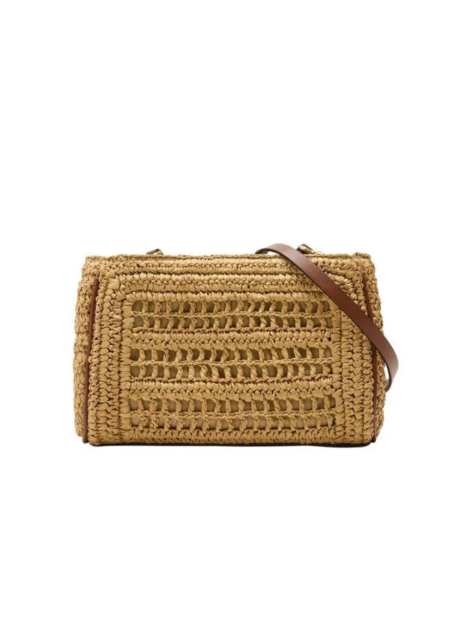 PARFOIS Double Straw-Effect Crossbody Bag