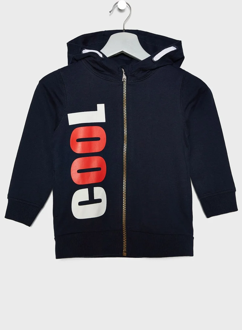 NAME IT Kids Oragnic Cotton Slogan Hoodie