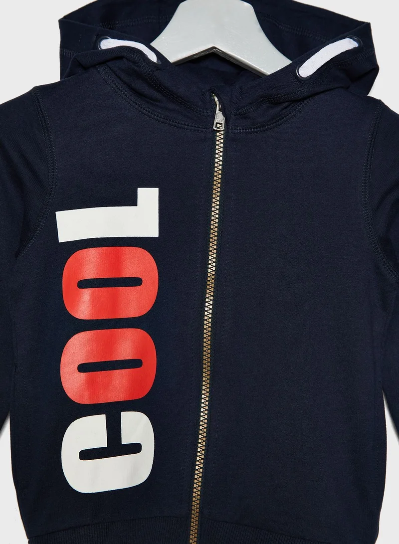 NAME IT Kids Oragnic Cotton Slogan Hoodie