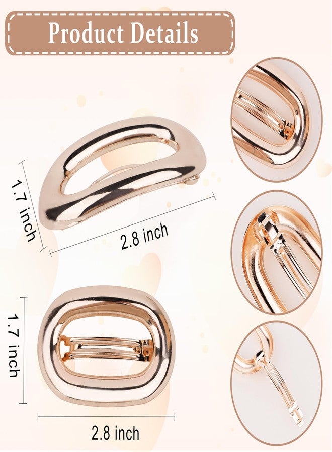 Amariver Hair Barrettes for Women 4pcaks Metal Hair Clips French Hair Barrette Clip for Girls Vintage Hair Clips Gold Silver Rose Gold Gun-black Barrettes Stylish Hair Accessories for Women Girls - Image 2