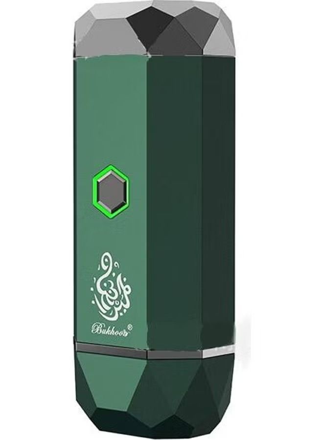 Electric USB Hexagon Incense Burner Green/Silver 13.6cm - Image 2