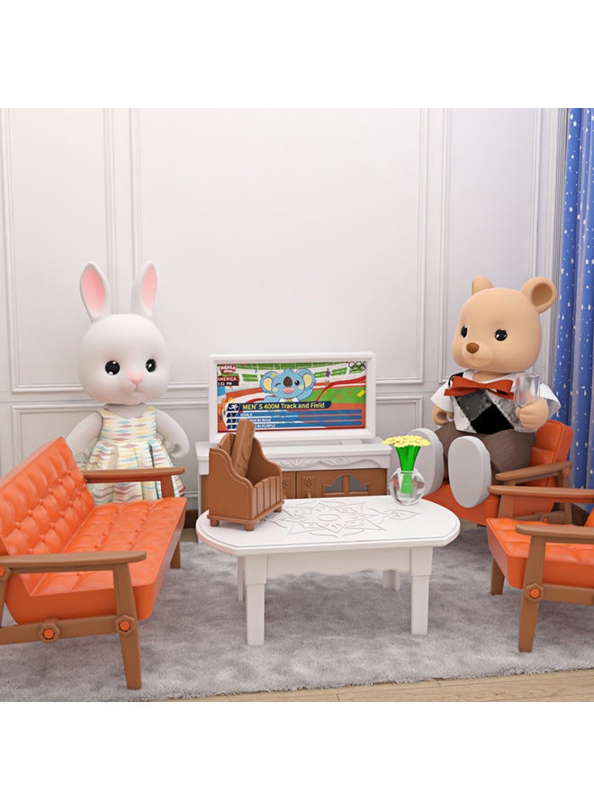 Koala Diary Mini Play House Toy Miniature Scene Doll House Bathroom Bedroom Kitchen Girl Birthday Gift-Specifications:Classroom Accessory Bag - Image 4