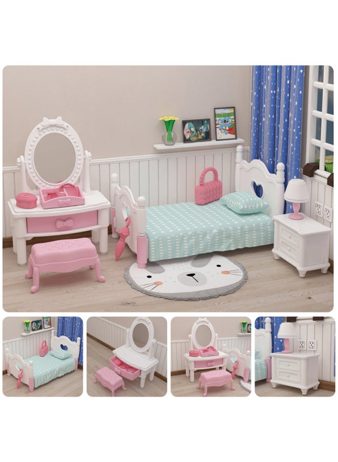 Koala Diary Mini Play House Toy Miniature Scene Doll House Bathroom Bedroom Kitchen Girl Birthday Gift-Specifications:Classroom Accessory Bag - Image 3