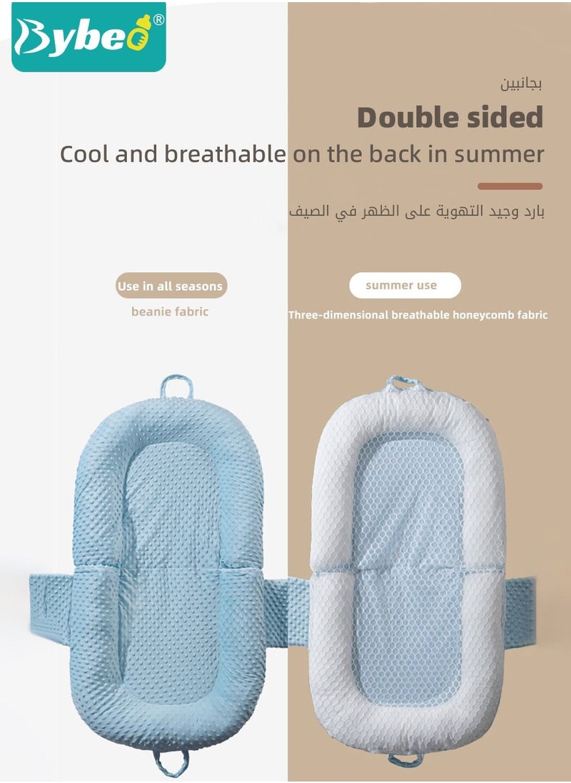 Bybeo - سرير بيبي نيست للرضع مع مجموعة تغذية مضادة للارتجاع - تتضمن أعشاش الأطفال الصغار ووسادة سرير إسفين وسجادة قدم مضادة للانزلاق - وسائد رضاعة للرضاعة الطبيعية - تضمن نومًا أفضل ليلاً وEnha - Image 1