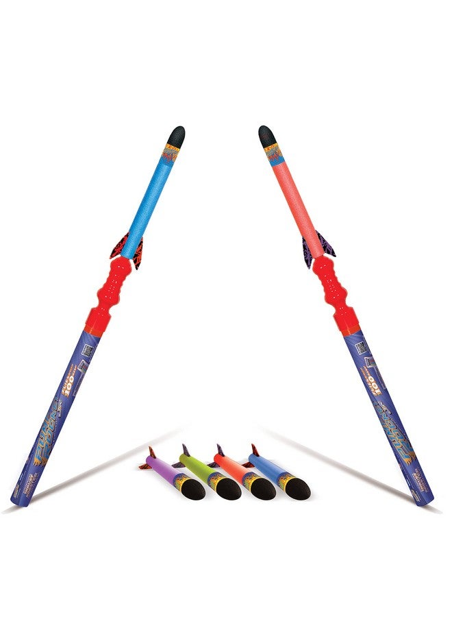 Geospace Pump Rocket Combo Battle Pack (Jr. Battle Pack) Dueling Flying Foam Rockets For Outdoor Play For Kids - Image 1