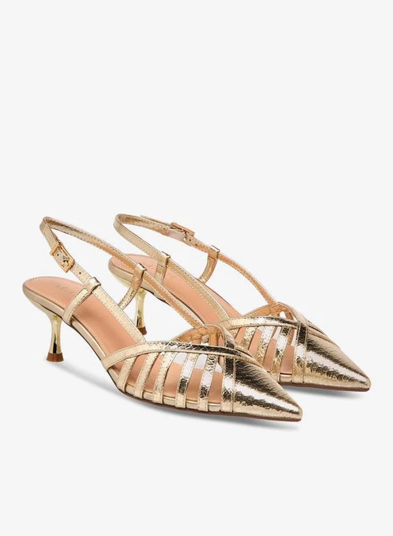 Celeste Women's Shoes with Buckle Closure and Kitten Heels