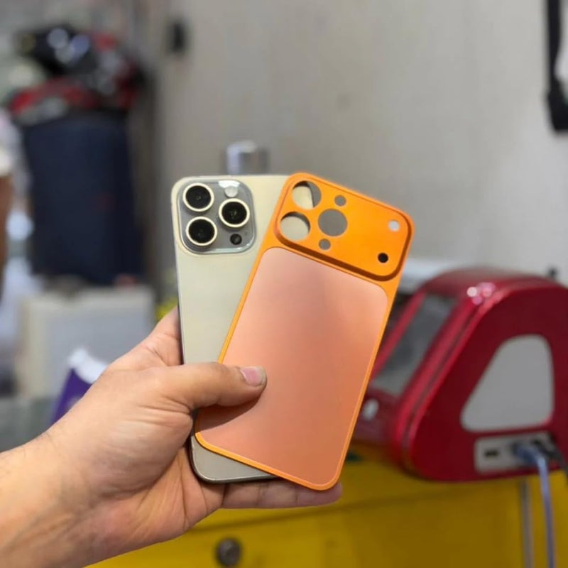 CRUPED لوحة خلفية محول | مجموعة ترقية من الألمنيوم قابلة للتقشير واللصق متوافقة مع آيفون 15 برو لتحويله إلى 17 برو / 17 برو ماكس (أزرق داكن) - Image 2