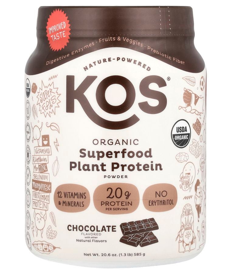 Organic Superfood Plant Protein Powder Chocolate 1.3 lb (585 g)