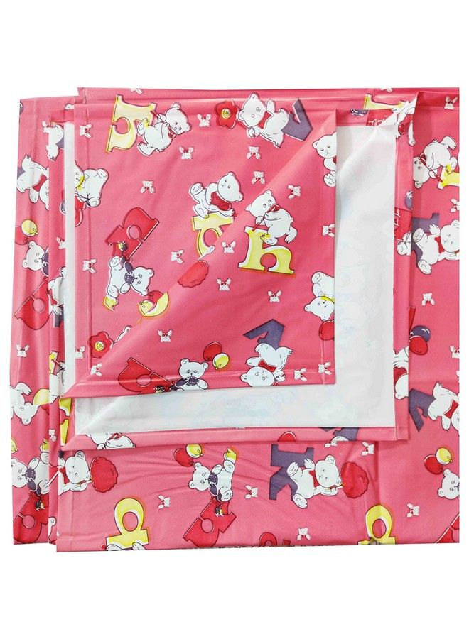 Ecosoft Plastic Sheetpvc Sheet For Kidsrubber Sheet For Babiesbed Wetting Protector(90 X 135 Cm) (Pink Alphabet)  - Image 1
