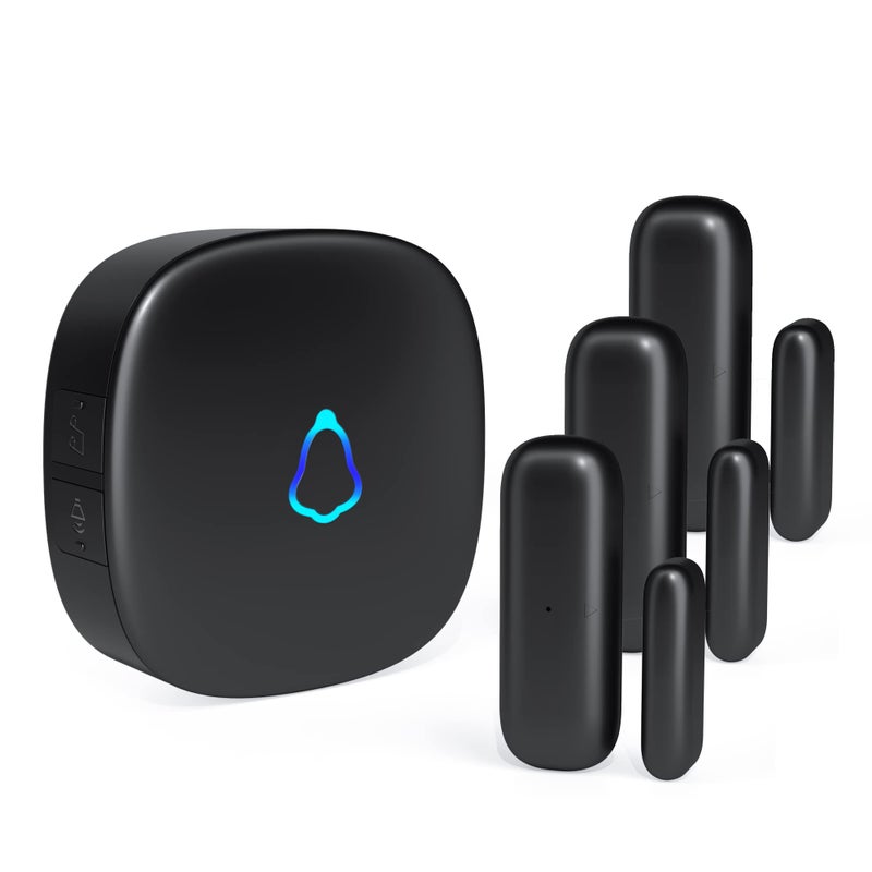 METAK Door Chime METAK Wireless Door Open Contact Sensor Alarm with 500 FT Range 58 Chimes and 5 Volume Levels for BusinessStoreHomeOffice When Entering 3 Transmitter 1 Plugin Receiver - Image 2