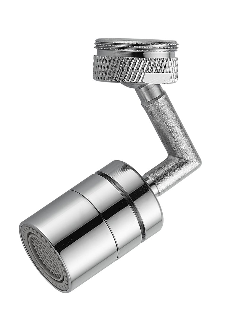 Brimix Universal Splash Filter Faucet Extender 720-Degree Rotate with 2 Modes Sprayer for Kitchen Bathroom Brass Faucet Aerator (Chrome)