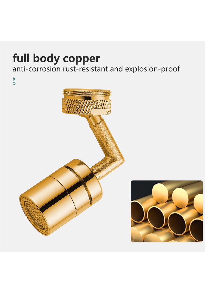 Brimix Universal Splash Filter Faucet Extender 720-Degree Rotate with 2 Modes Sprayer for Kitchen Bathroom Brass Faucet Aerator (Chrome)