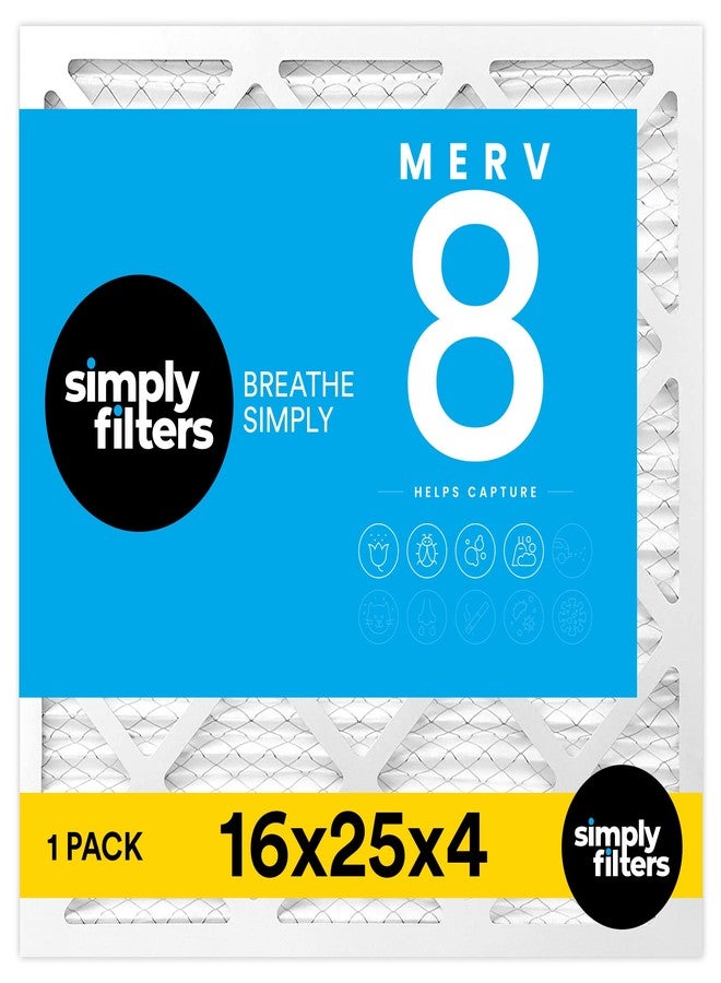 Simply 16x25x4 Air Filter MERV 8, 1 Pack, For Home AC Furnace & HVAC (Actual Size: 15.75"x24.75"x3.75") DUST Pet & Allergy Control, - Image 2