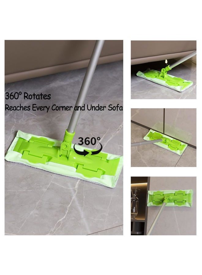 EaseYourDay Wet and Dry Flat Mop Head, Super Firm Clip on Pads, 2 Washable Mop Pads, Compatible with All Standard US Threading Pole - Image 3