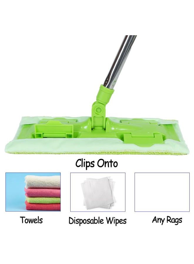 EaseYourDay Wet and Dry Flat Mop Head, Super Firm Clip on Pads, 2 Washable Mop Pads, Compatible with All Standard US Threading Pole - Image 5