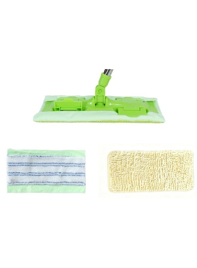 EaseYourDay Wet and Dry Flat Mop Head, Super Firm Clip on Pads, 2 Washable Mop Pads, Compatible with All Standard US Threading Pole - Image 1