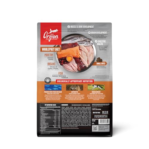 Orijen أوريجين طعام جاف للكلاب خالي من الحبوب عالي البروتين للوصفات الصغيرة للجراء 4lb كيس - Image 2