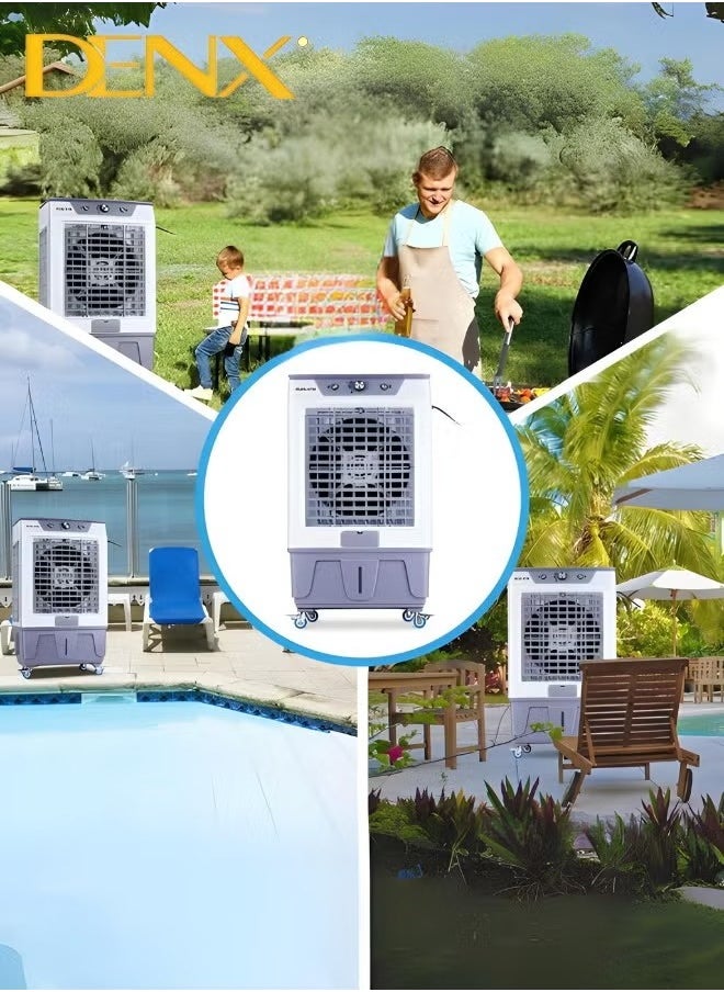 Portable Desert Air Cooler With 3 Speeds 60 L 220 V 210 Watt Cooling Area 90 meters White