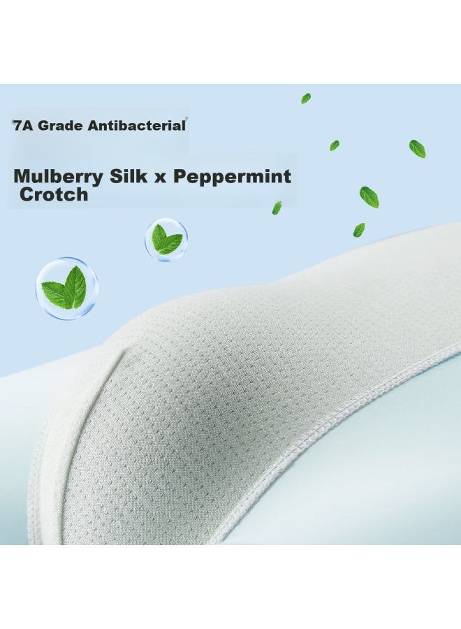 MIIOW Maoren Men's Underwear, Summer [cool Mint Sensation], Ice Silk Underwear With Mulberry Silk, 10a Antibacterial Crotch, Boxer Briefs  - Image 3