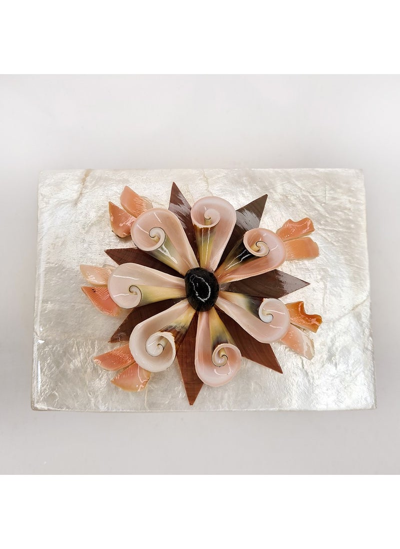 evinizdeki okyanus esintisi turkuaz hediyelik Small Mother of Pearl Rectangular Box  - Image 1
