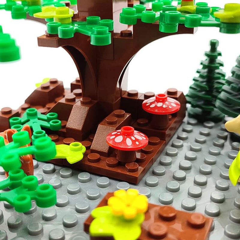 ZHX Garden Park Building Block Parts Botanical Scenery Accessories Plant Set Building Bricks Toy Trees Flowers Compatible All Major Brands (Without Baseplate) - Image 3