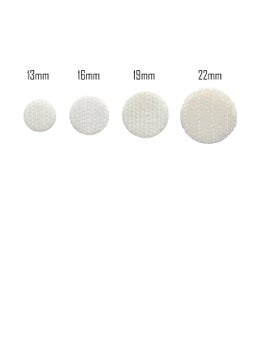 TRADIENT TRADIENT Adhesive Hook Loop Dots Tape 13mm Diameter White Color 2 Meter 120 Hook 120 Loop Dots  - Image 2
