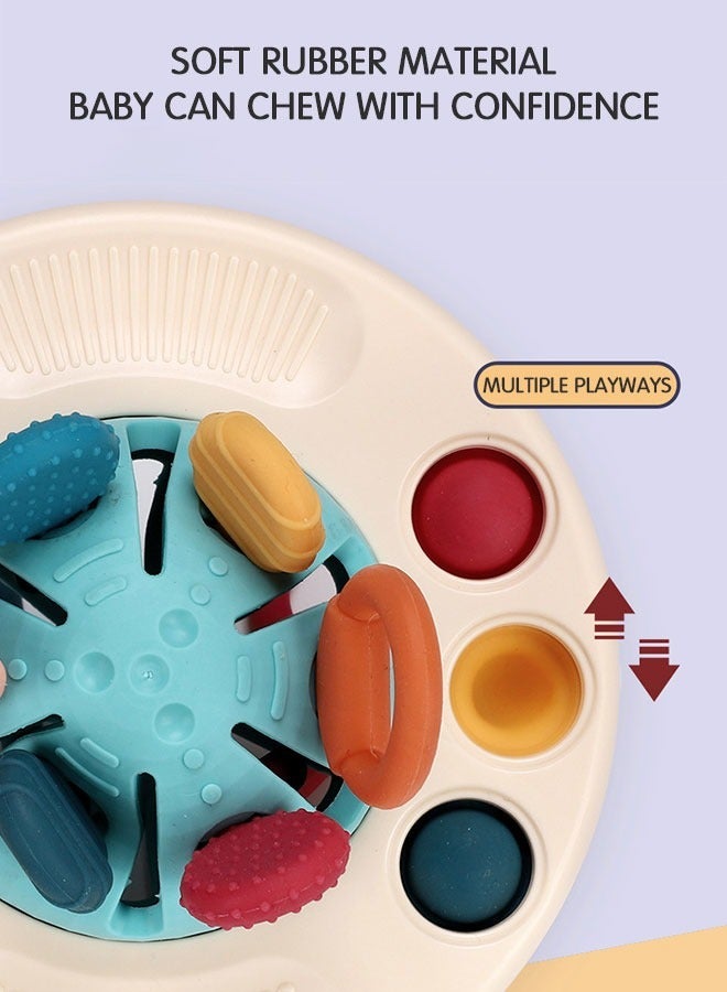 جرويك لعبة سيليكون من مونتيسوري للأطفال، لعبة سحب خيط للسفر، لتنمية المهارات الحركية الدقيقة، لعبة نشاط متعددة الحواس، لعبة نشاط تعليمي مبكر، هدية عيد ميلاد للأطفال الصغار - Image 5